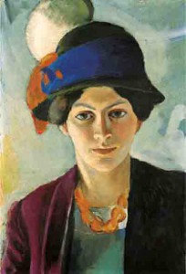 August Macke, Frau des Künstlers mit Hut, 1909 Foto: LWL/Ahlbrand-Dornseif